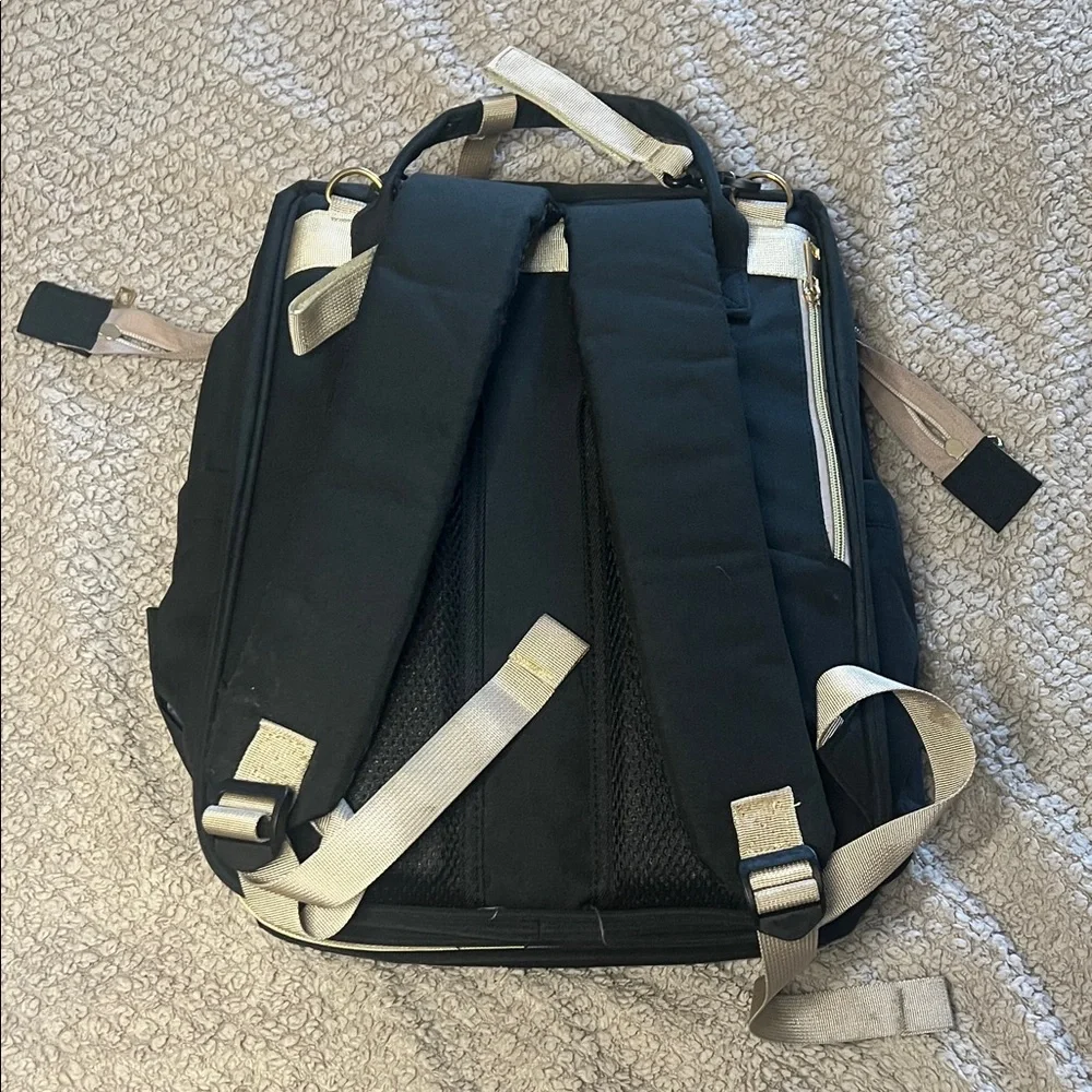 Diaper Bag Backpack With Attached Changing Station